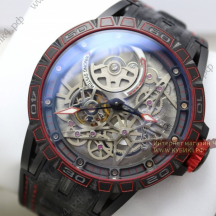 Roger Dubuis Excalibur Spider Pirelli All Black Red knit (код 036)